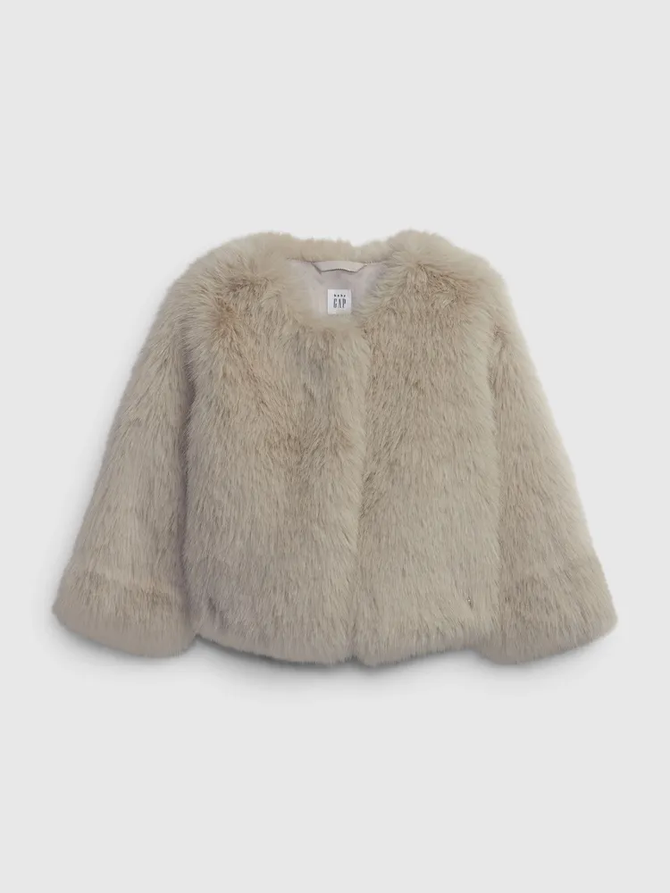 Gap faux fur store jacket