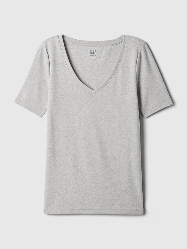 Z Supply Modern V-Neck Tee | Graphite Grey | Pacific City