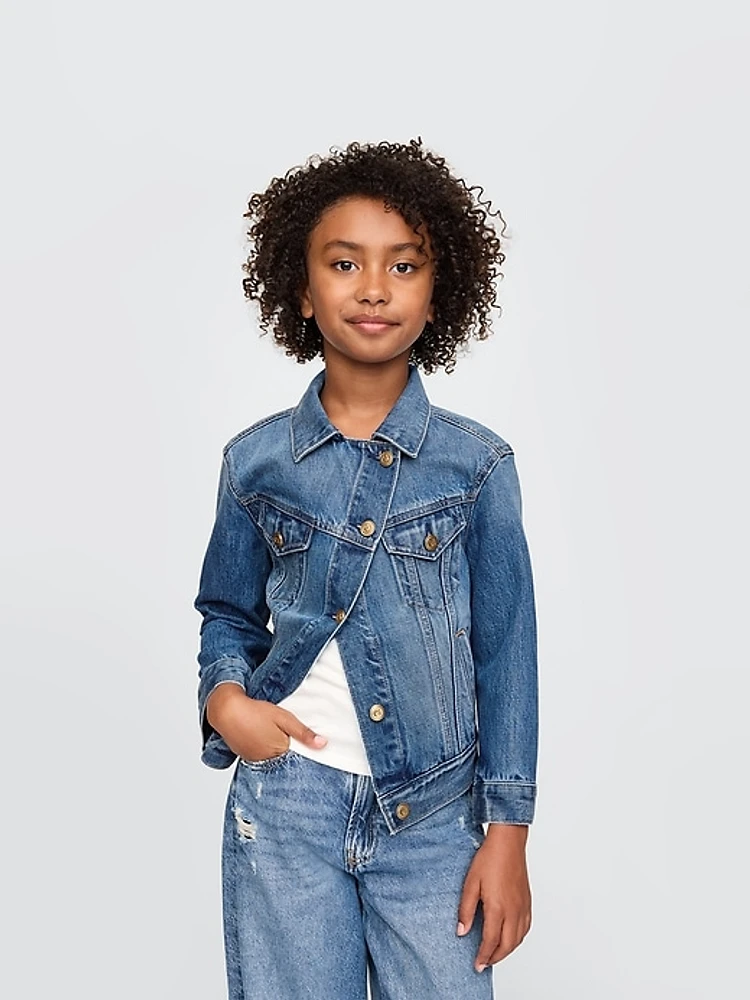 Gap × Cult Gaia Kids Asymmetrical Denim Jacket | MarketFair