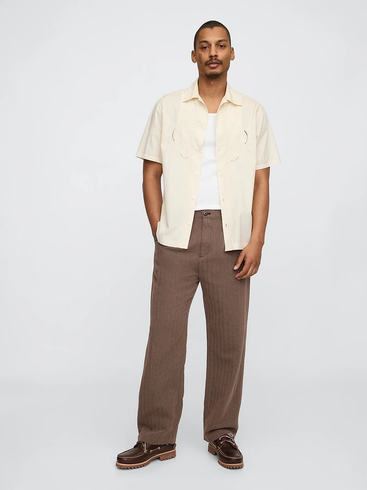 Gap Linen-Cotton '90s Loose Pleated Khakis at MarketFair