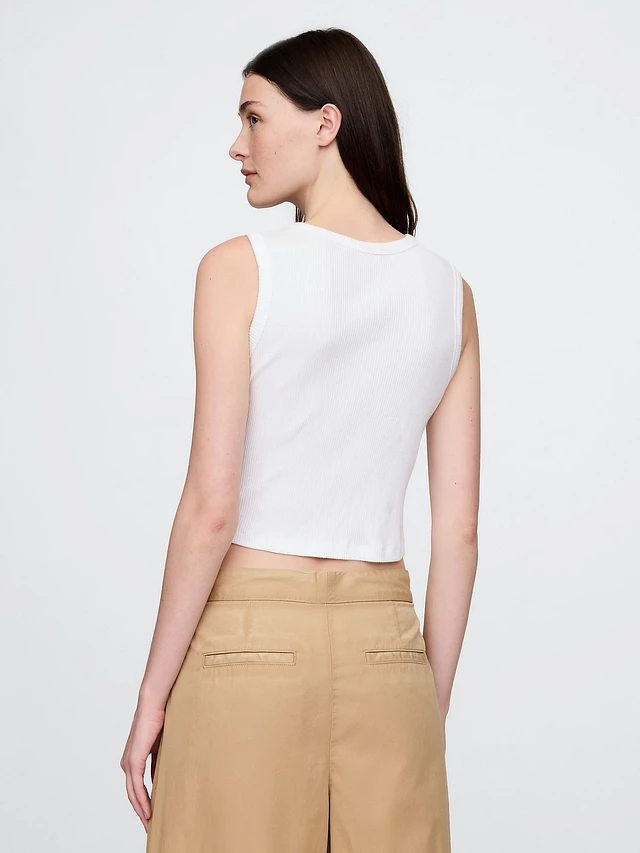 Gap Rib Crop Tank Top at MarketFair Shoppes in Princeton, NJ