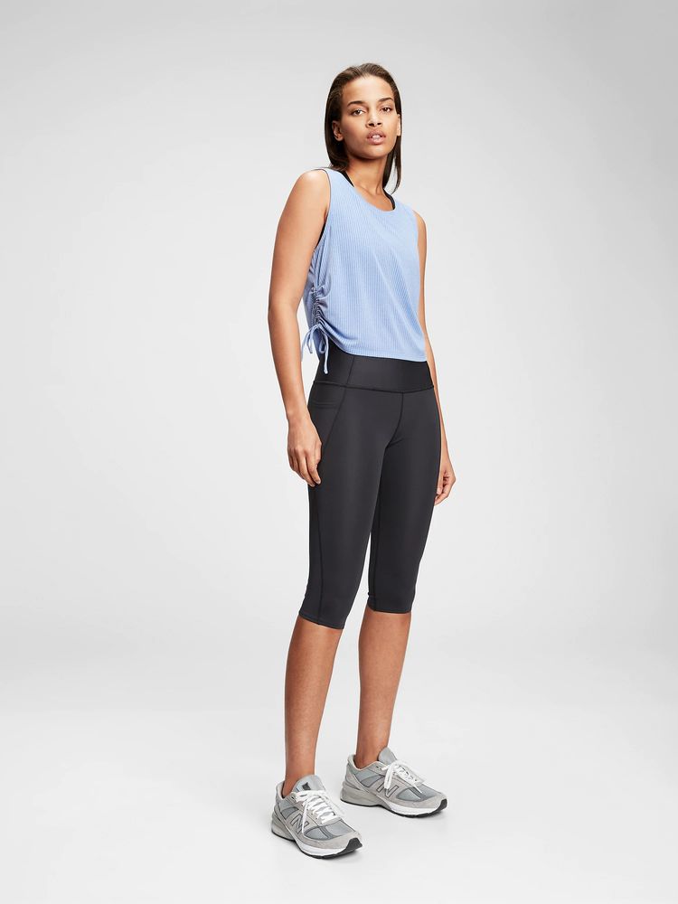 GapFit High Rise Crop Leggings in Sculpt Revolution Bayshore