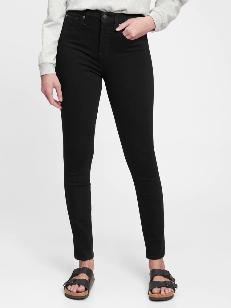 Gap black shop high waisted jeans