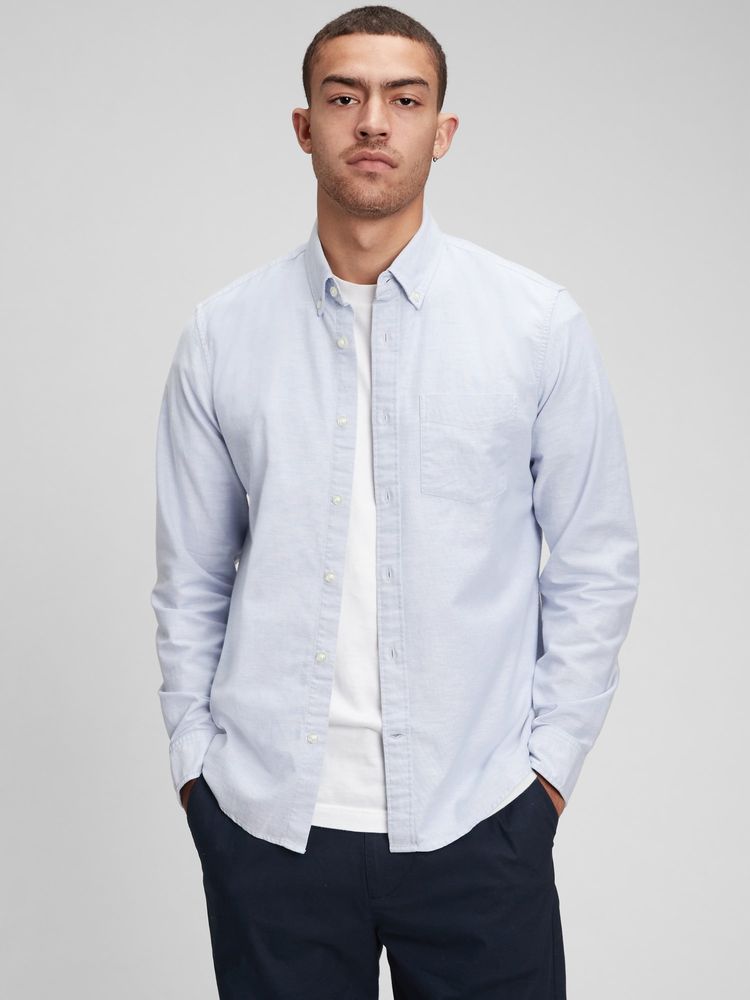 Gap Classic Oxford Shirt Untucked Fit Kingsway Mall