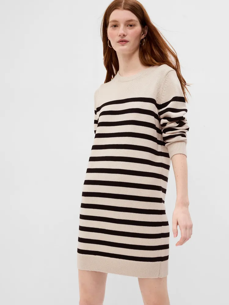 Stripe Mini Sweater Dress