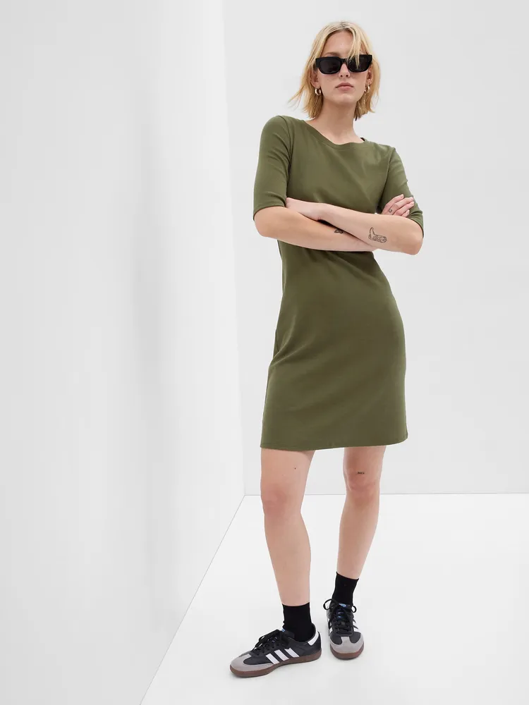 Khaki t cheap shirt dress