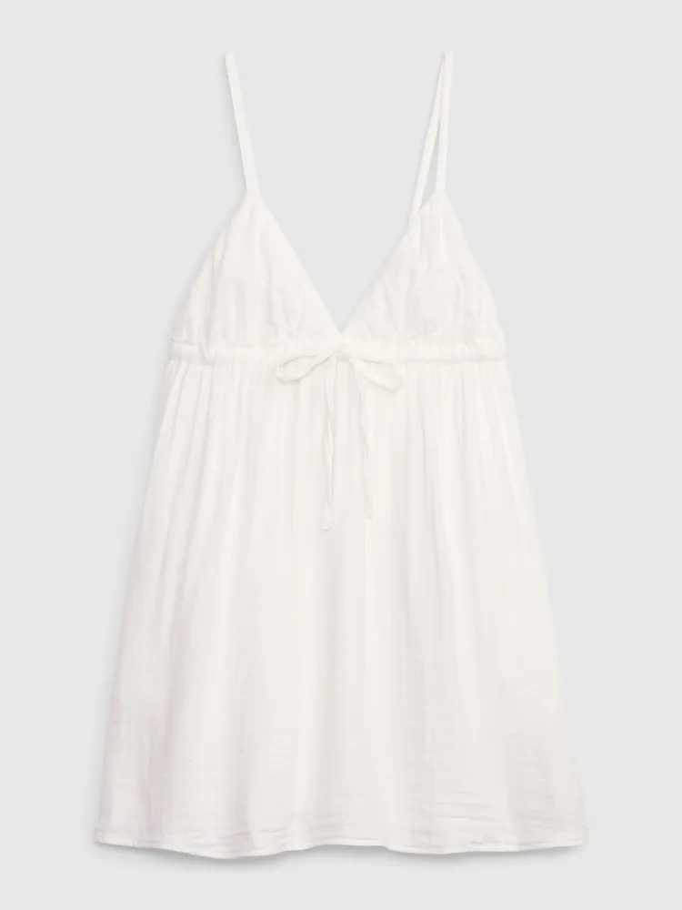 Gap PROJECT GAP Gauze Tie-Front Mini Dress | Kingsway Mall