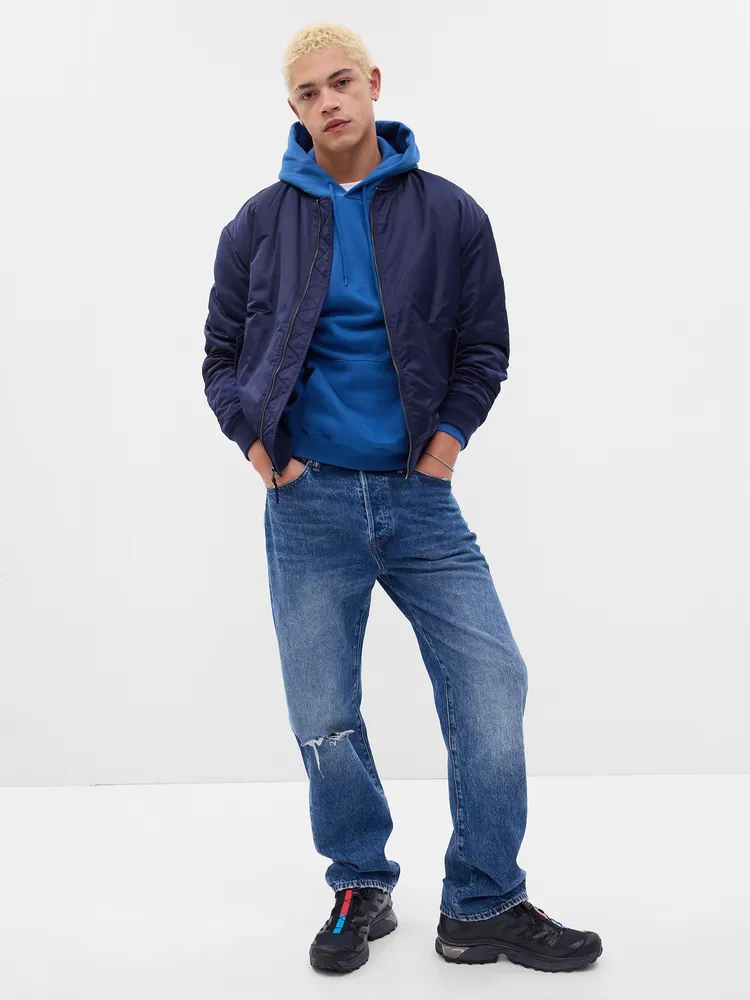 Gap hooded hot sale bomber jacket