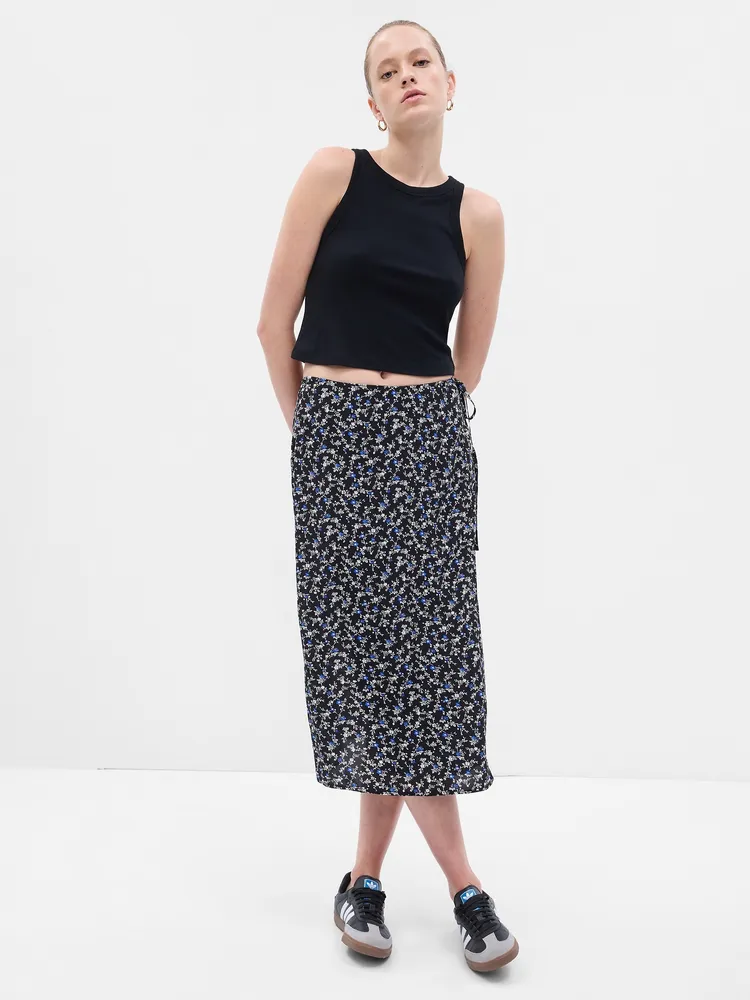 Floral midi skirt clearance canada