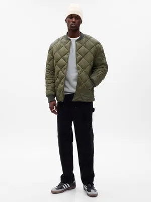 Gap quilted best sale jacket