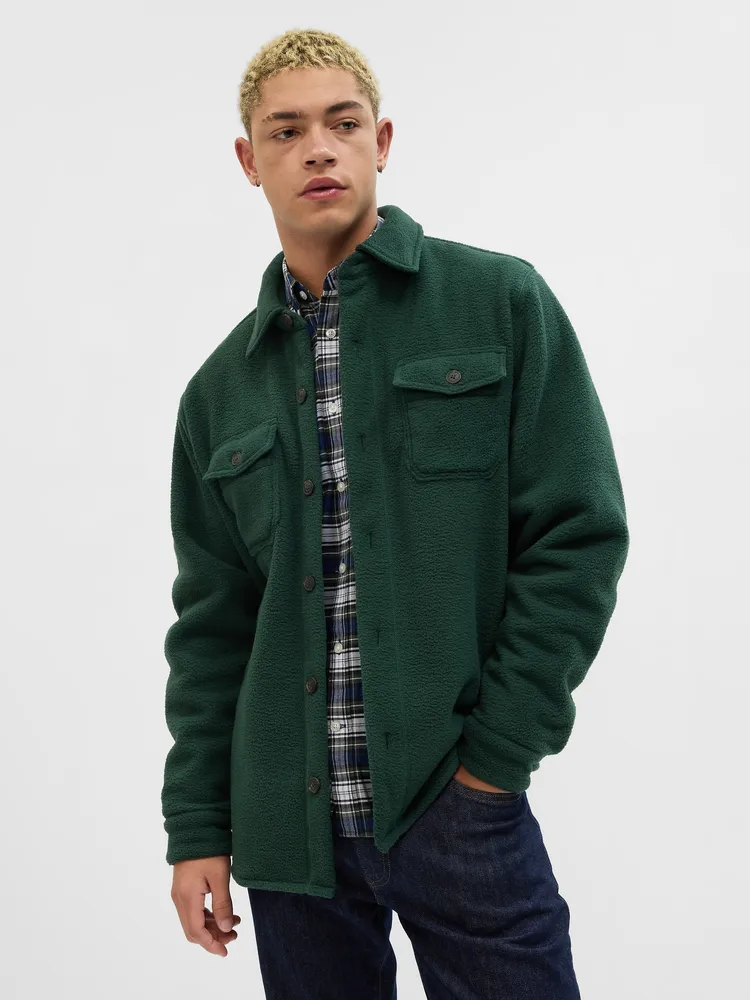 Gap suede shirt deals jacket