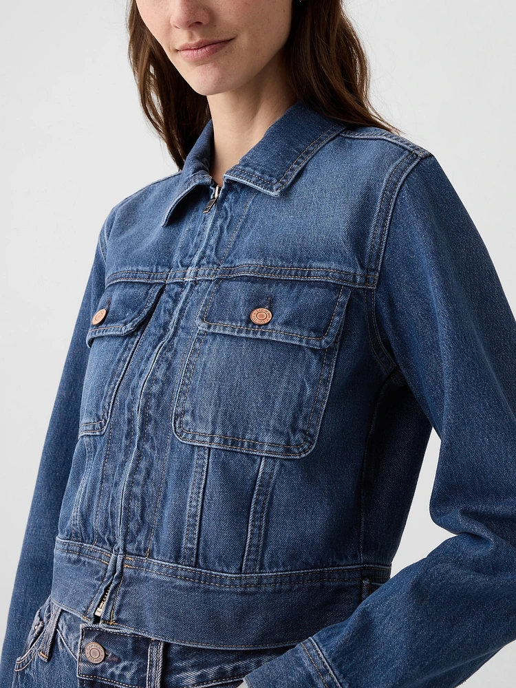 Gap cropped denim jacket online