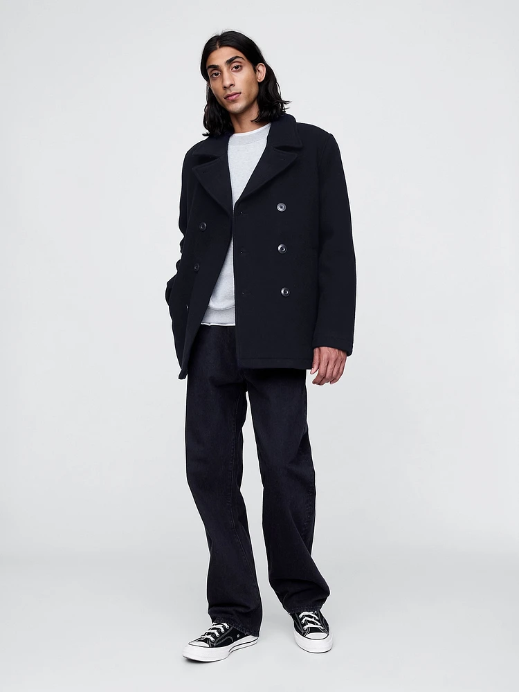 Gap wool blend peacoat hotsell