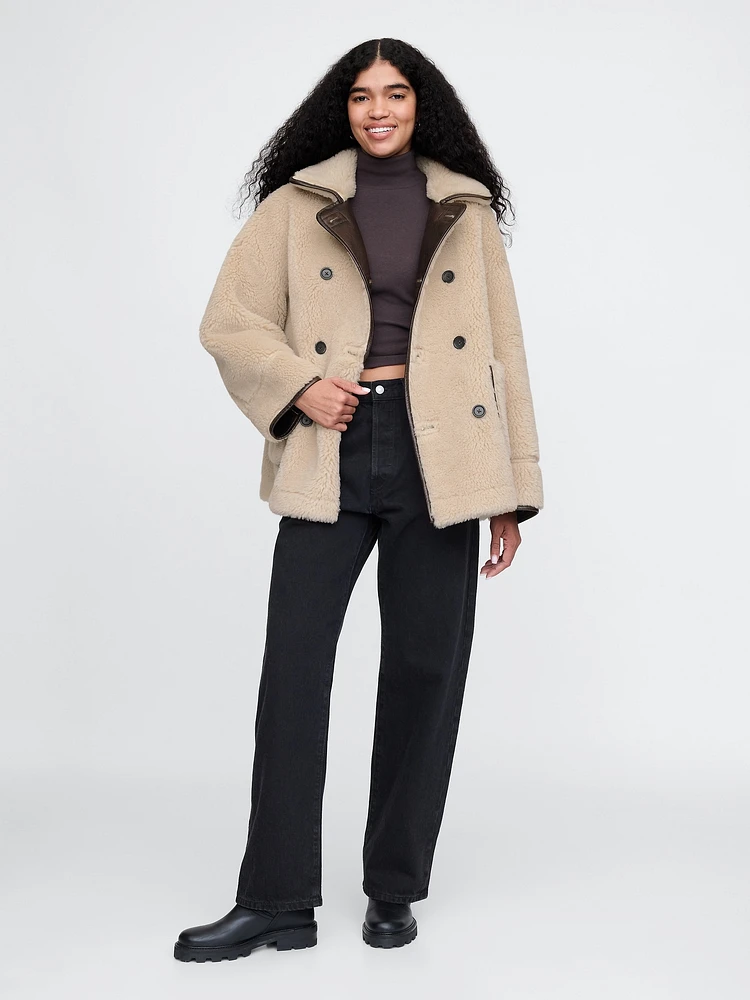 Gap shearling coat on sale