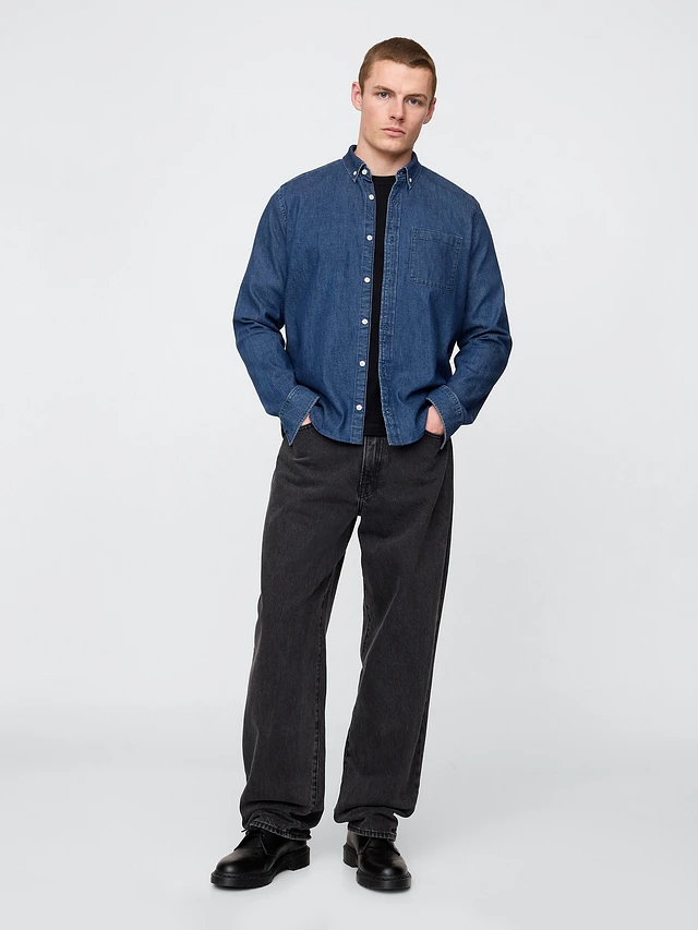 GAP archive denim swing top 短丈 y2k Denim Crop Shirt | Gap