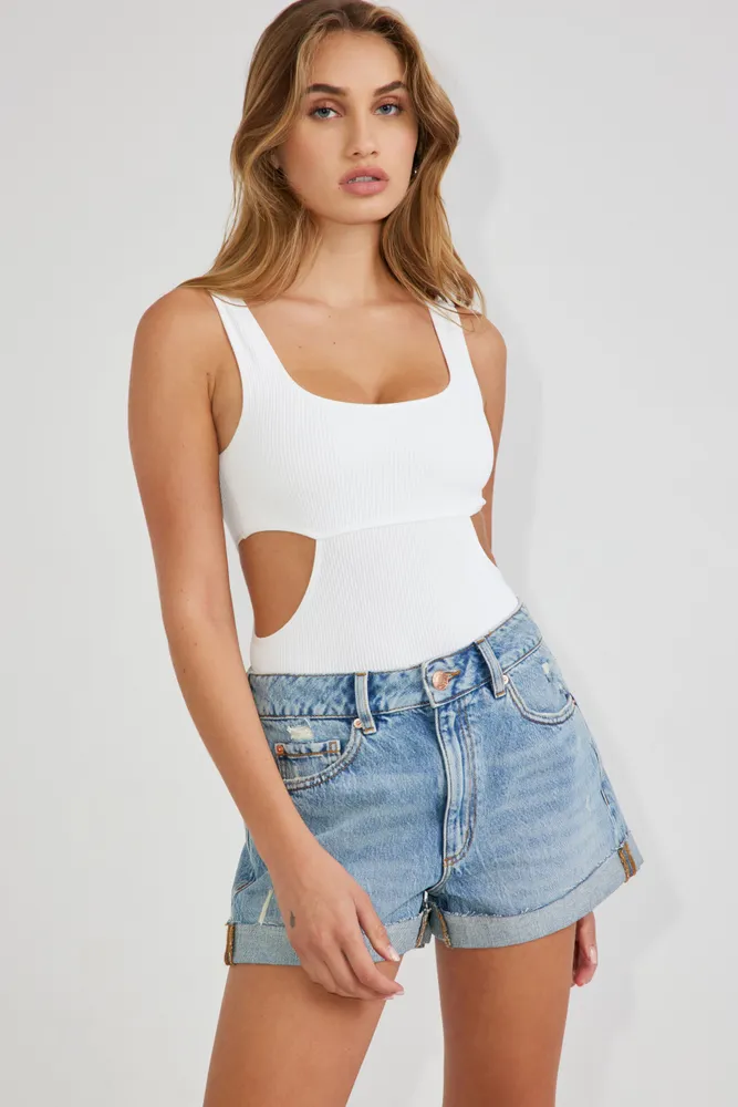 Garage Denim Mom Short Isabella Blue Bramalea City Centre