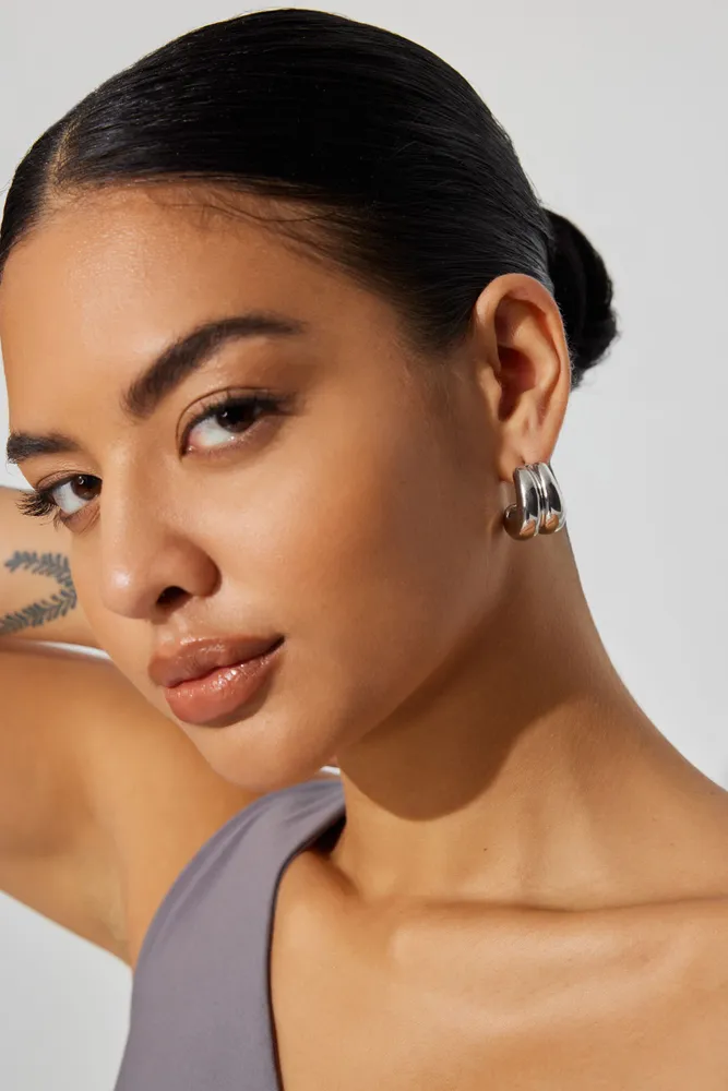 Chunky open outlet hoop earrings