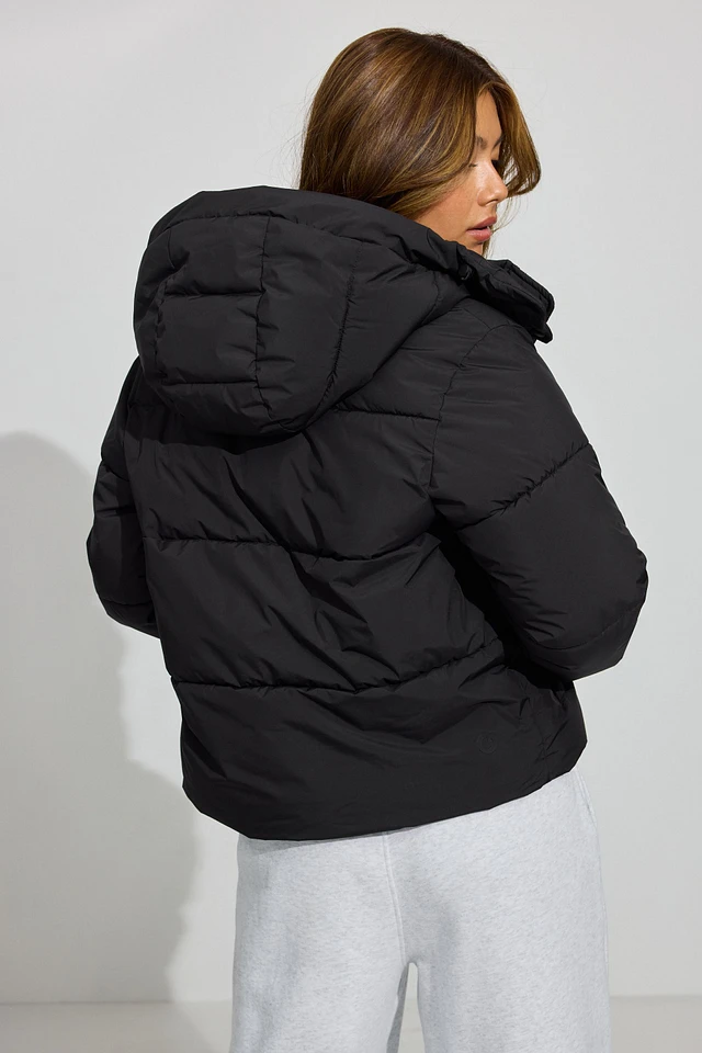 Puffer jacket garage top