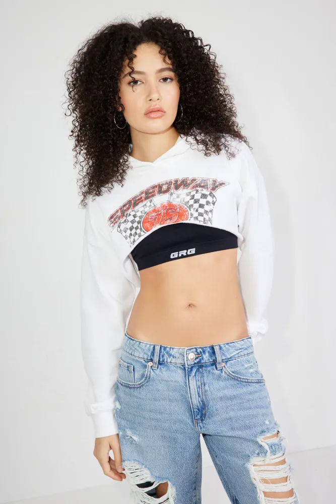Garage Super Cropped Hoodie Shop Midtown
