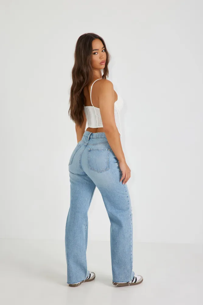 Wide Leg Jean - Maddie Blue Blue