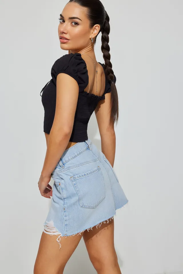 Black jean clearance skirt garage