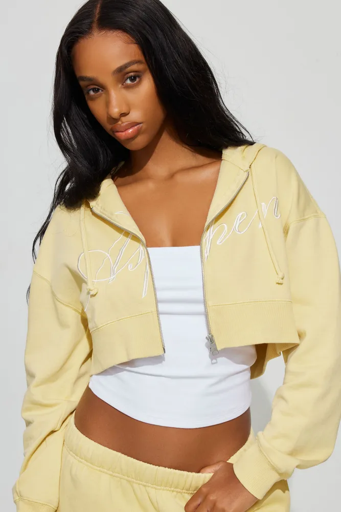 Garage cropped hoodie shop