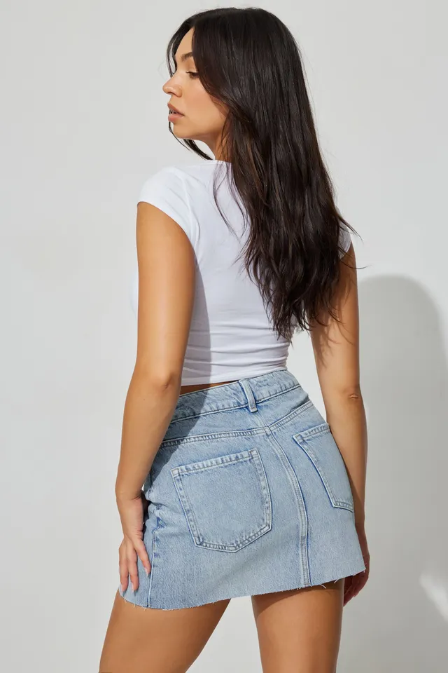 Denim skirt garage top