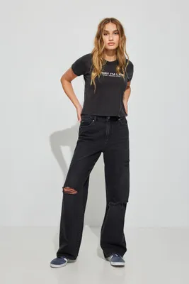 Affordable black jeans sales