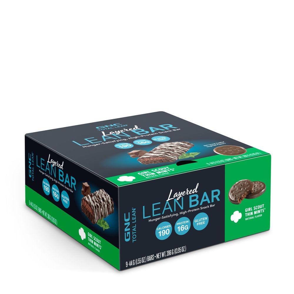 GNC Total Lean Layered Lean Bar Girl Scout Thin Mints 9 Bars Mall