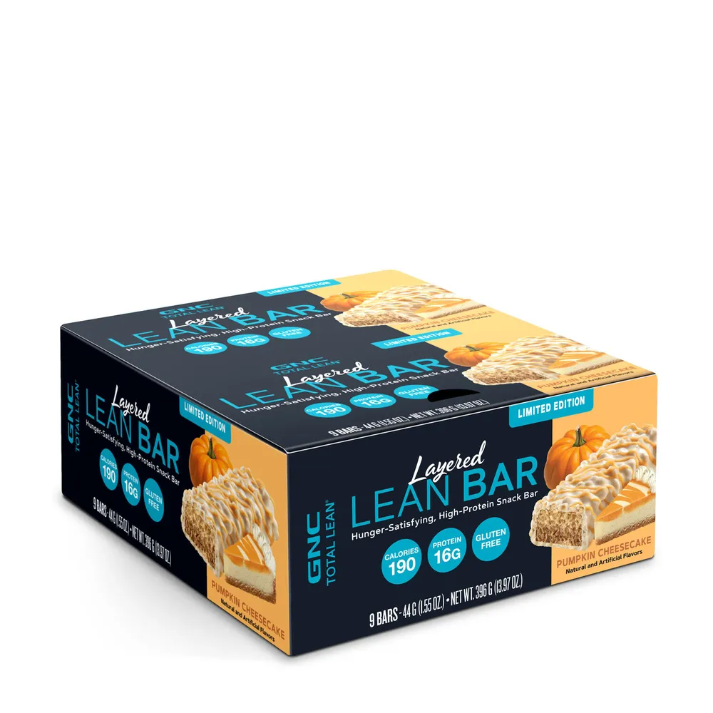 GNC Total Lean Layered Lean Bar Pumpkin Cheesecake 9 Bars Mall of