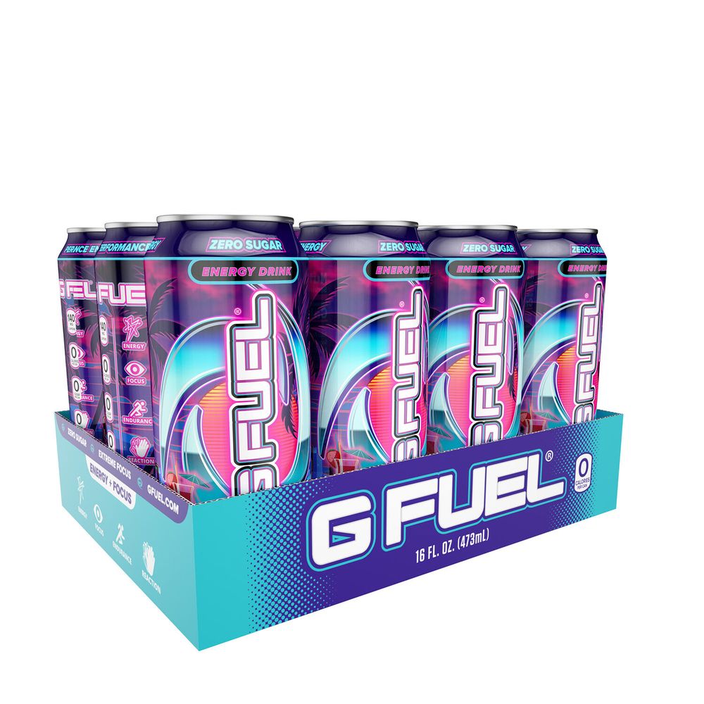 GNC G FUEL G Fuel Miami Nights Energy Drink 16 Oz Cans 12 Cans