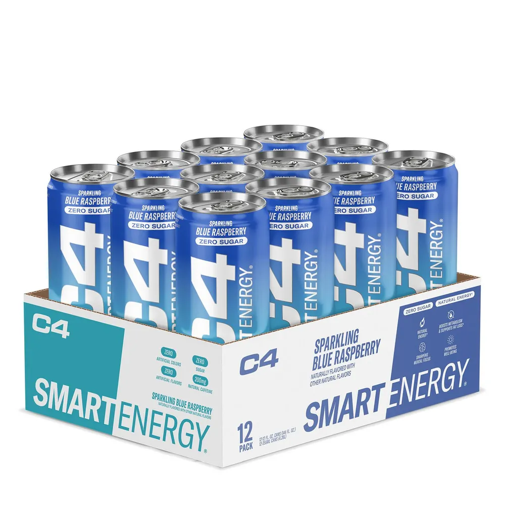 GNC Cellucor C4 Smart Energy - Blue Raspberry - 12Oz. (12 Cans) | Mall ...