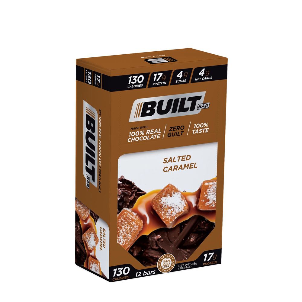 GNC Built Brands Built Bar Salted Caramel 12 Bars CoolSprings