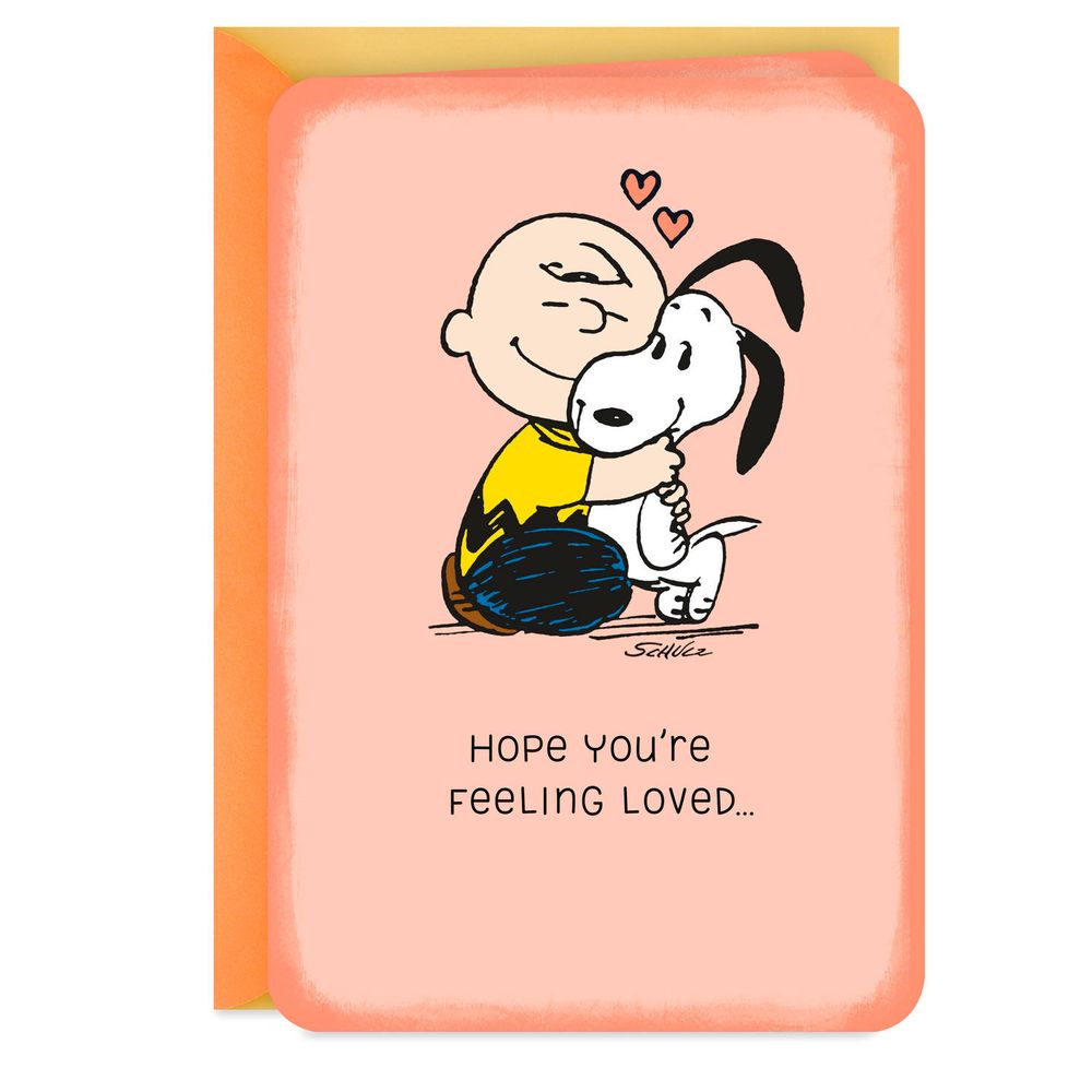 Hallmark Peanuts® Charlie Brown Hugging Snoopy Love Card | Brazos Mall
