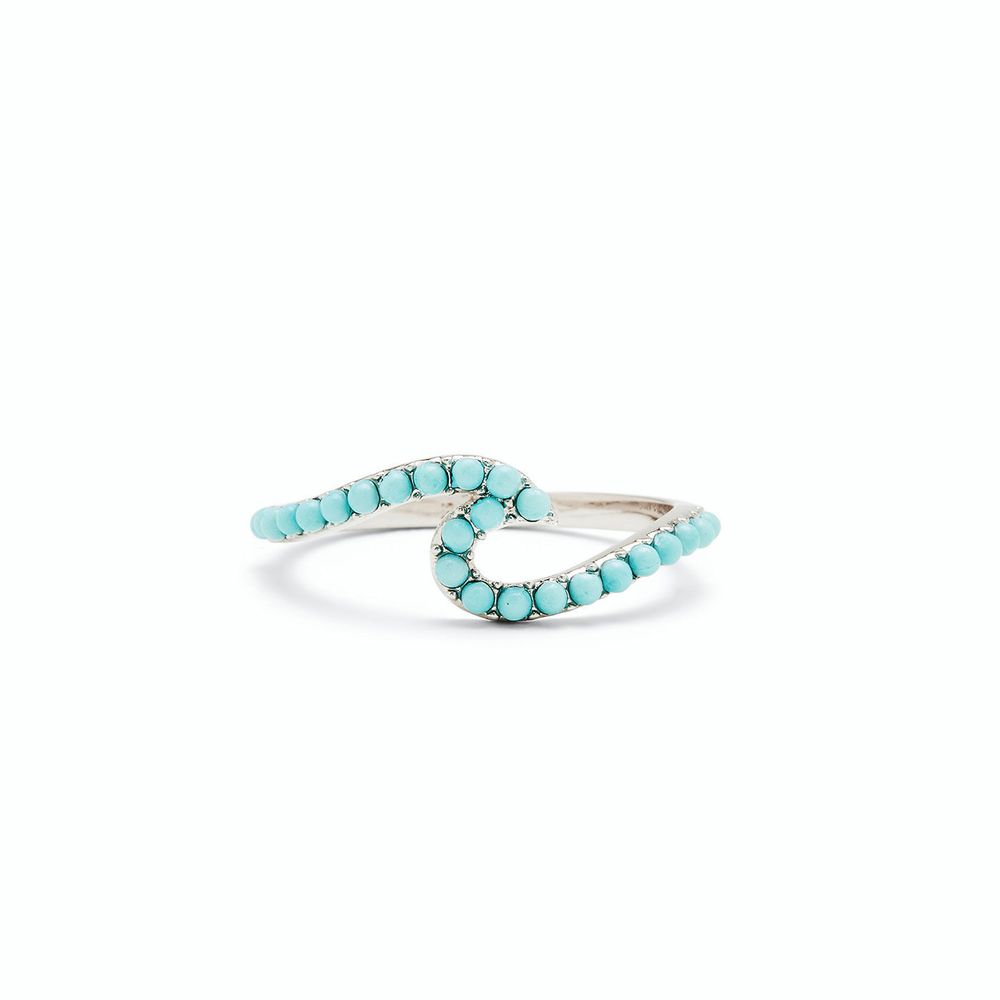 Hallmark Pura Vida Neon Wave Silver Ring Size 6 Montebello Town