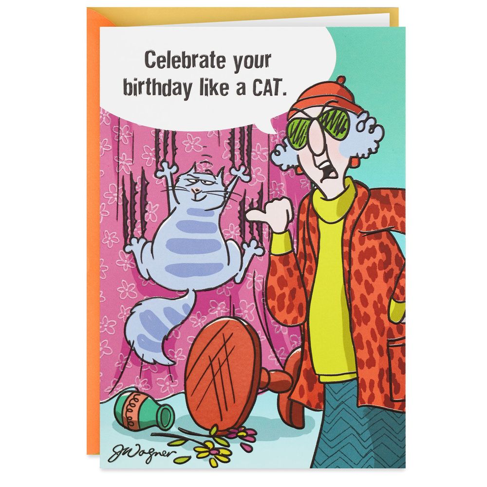 Hallmark Maxine™ Celebrate Like a Cat Funny Birthday Card | Brazos Mall