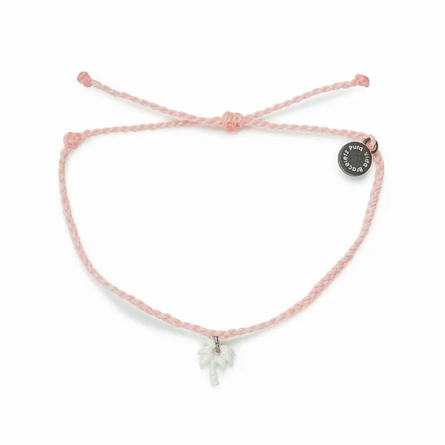 Hallmark Pura Vida Palm Tree Charm on Pink Bracelet CoolSprings