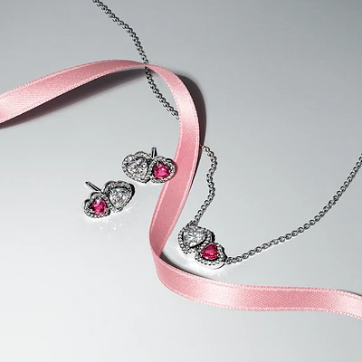 Pandora Triple Stone Heart Gift Set | Liberty Center