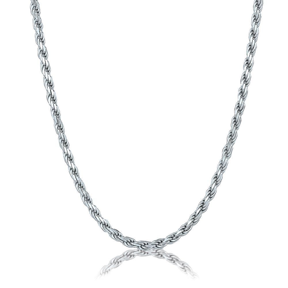 Helzberg Diamond Cut Rope Chain in Sterling Silver, 24" Mall of America®