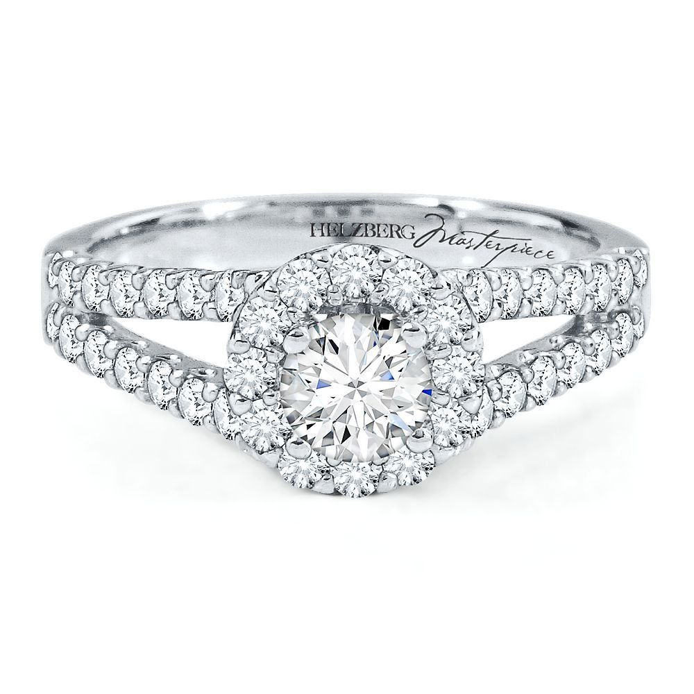 Helzberg Diamond Masterpiece® 3/4 ct. tw. Halo Engagament Ring 18K Gold