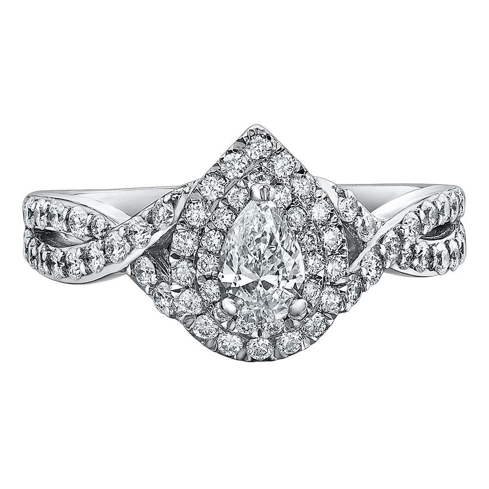 Helzberg Maple Leaf Diamonds™ 1 ct. tw. Diamond Engagement Ring 18K ...