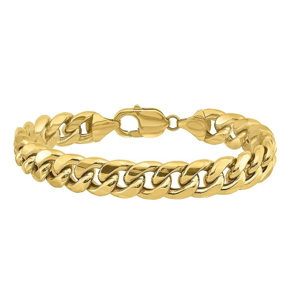 Helzberg Men's Cuban Link Bracelet in 14K Yellow Gold Mall of America®
