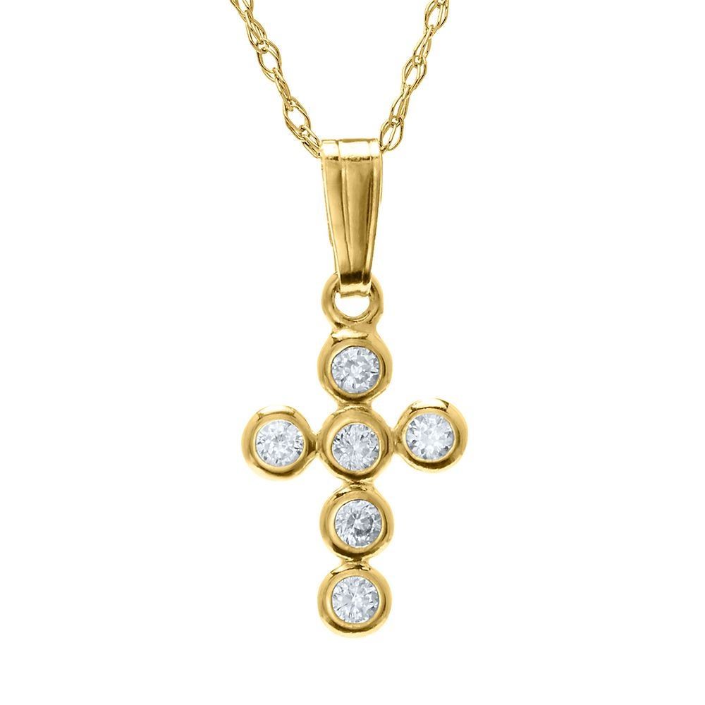 Helzberg Children's Cross Pendant in 14K Yellow Gold Mall of America®