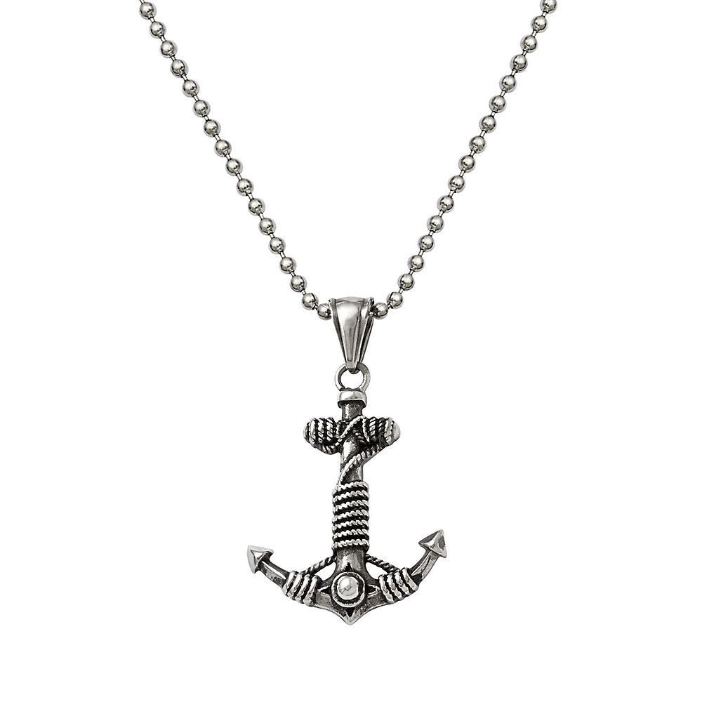 Helzberg Men's Anchor Necklace in Stainless Steel Mall of America®