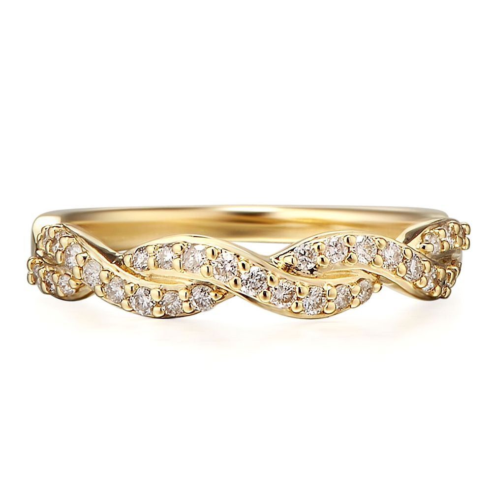 Helzberg 1/ ct. tw. Diamond Twist Band 10K Gold Mall of America®