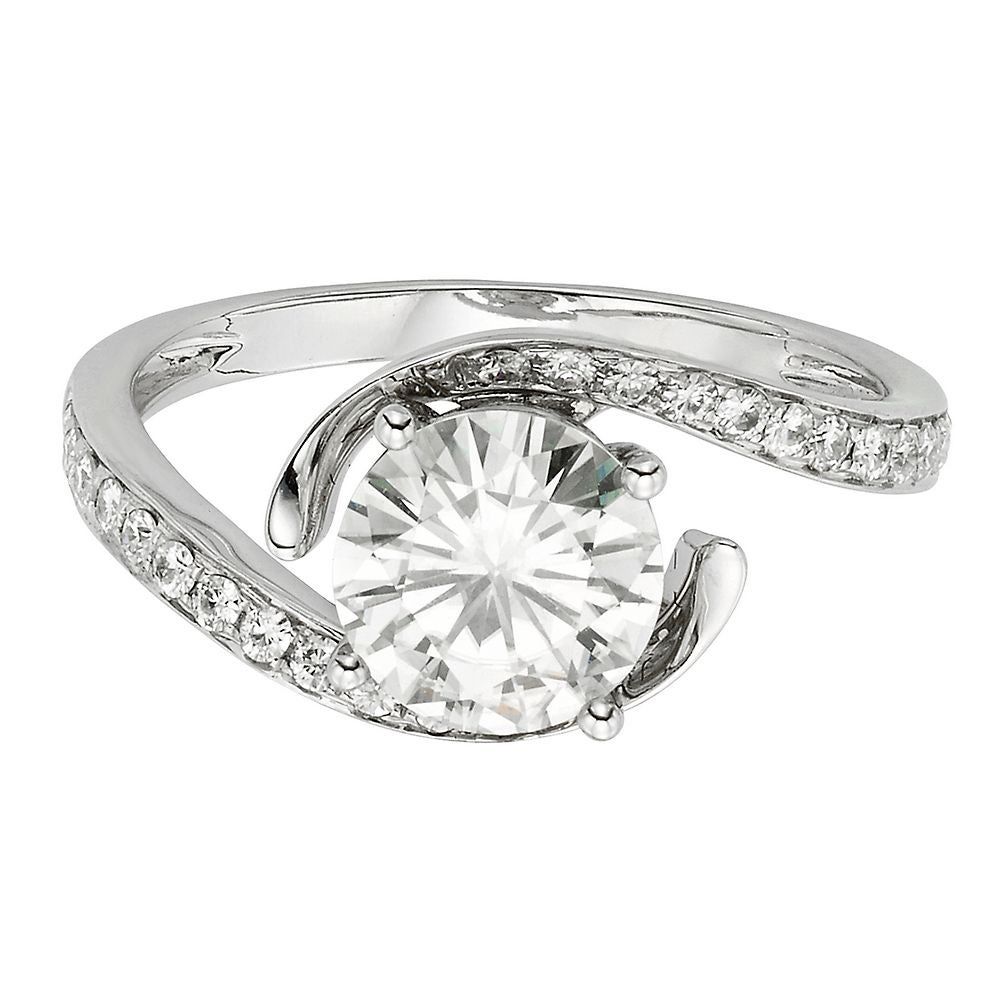 Helzberg 1 3/4 ct. tw. Moissanite Engagement Ring 14K White Gold Mall of America®