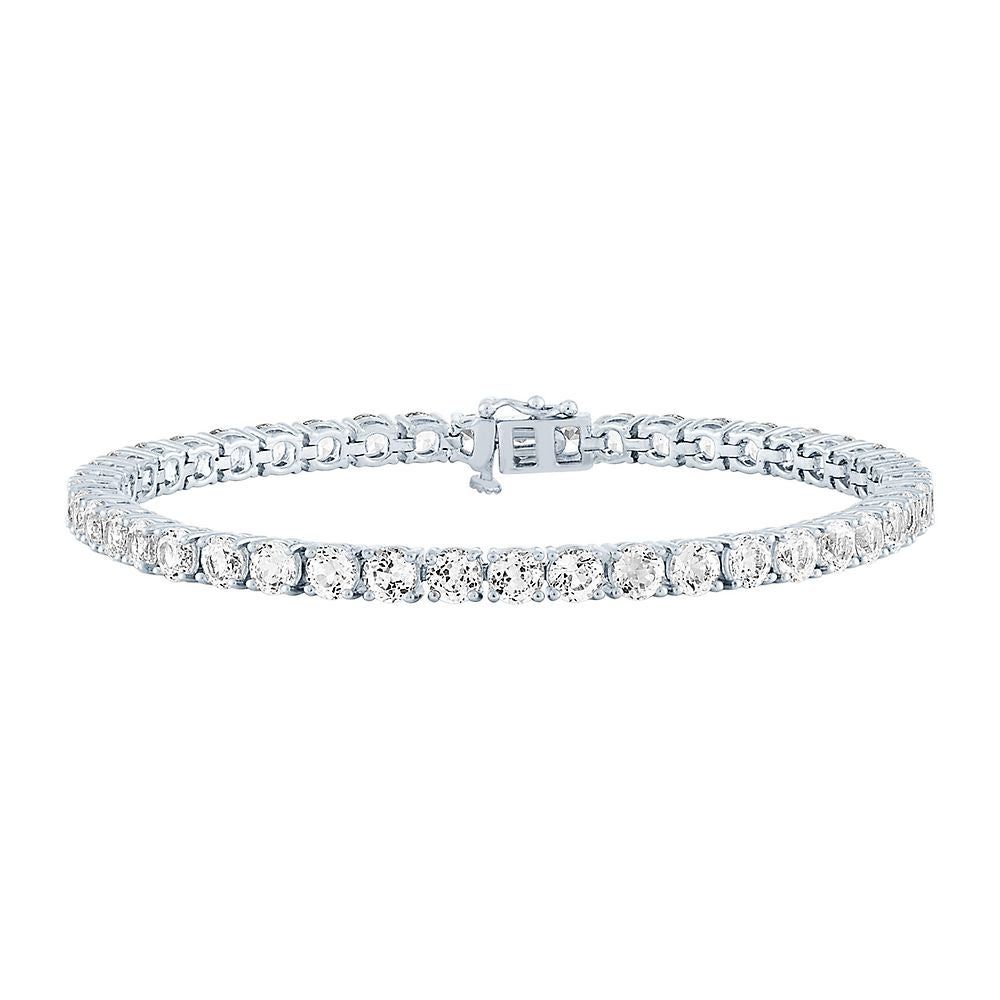 Helzberg LabCreated White Sapphire Tennis Bracelet in Sterling Silver Mall of America®