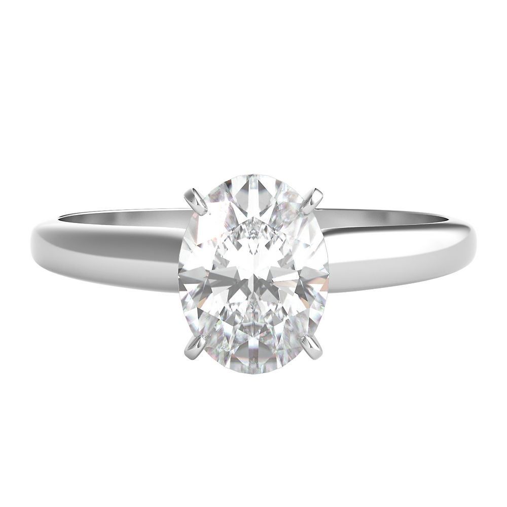Helzberg 1 ct. tw. Diamond Oval Solitaire Engagement Ring 14K White