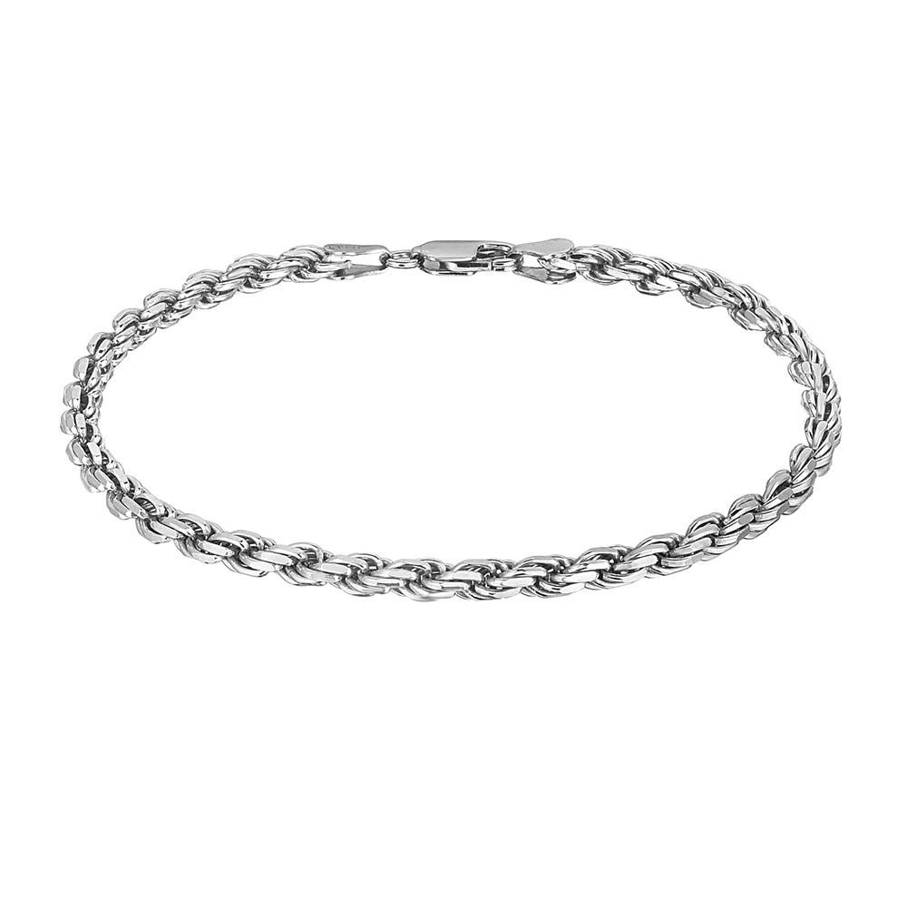 Helzberg Men's Rope Bracelet in Sterling Silver Mall of America®