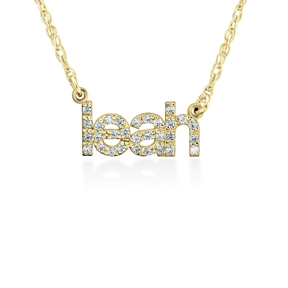 Helzberg Personalized diamond nameplate necklace short Mall of